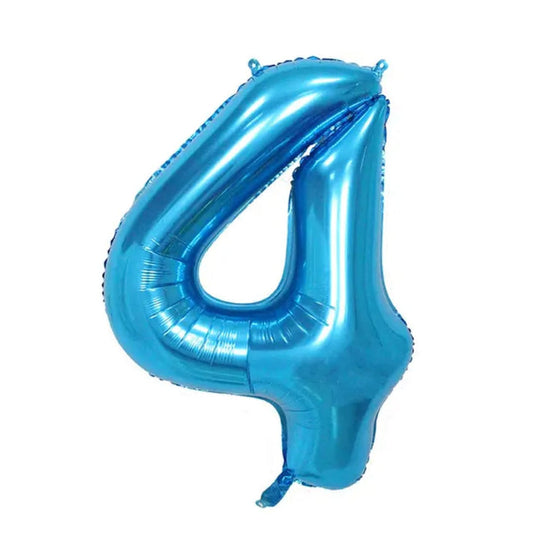 Blue Number 4 Foil Balloon 16in