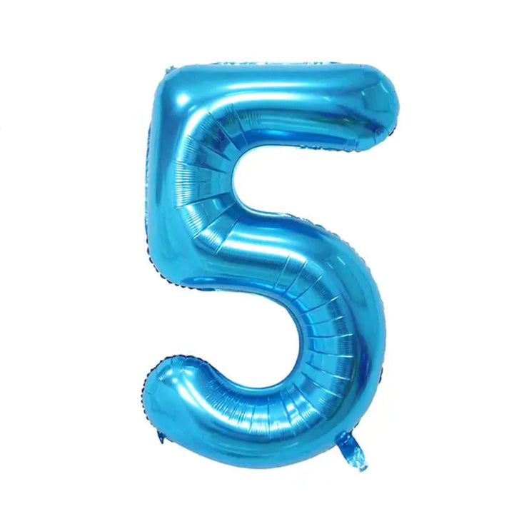Blue Number 5 Foil Balloon 16in