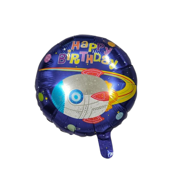 Space Ship Round Foil Balloon 18"