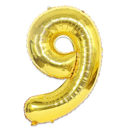 Gold Number Foil Balloon - 16in