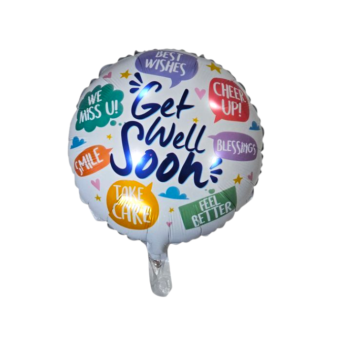 Get Well Soon Round Foil Balloon 18"