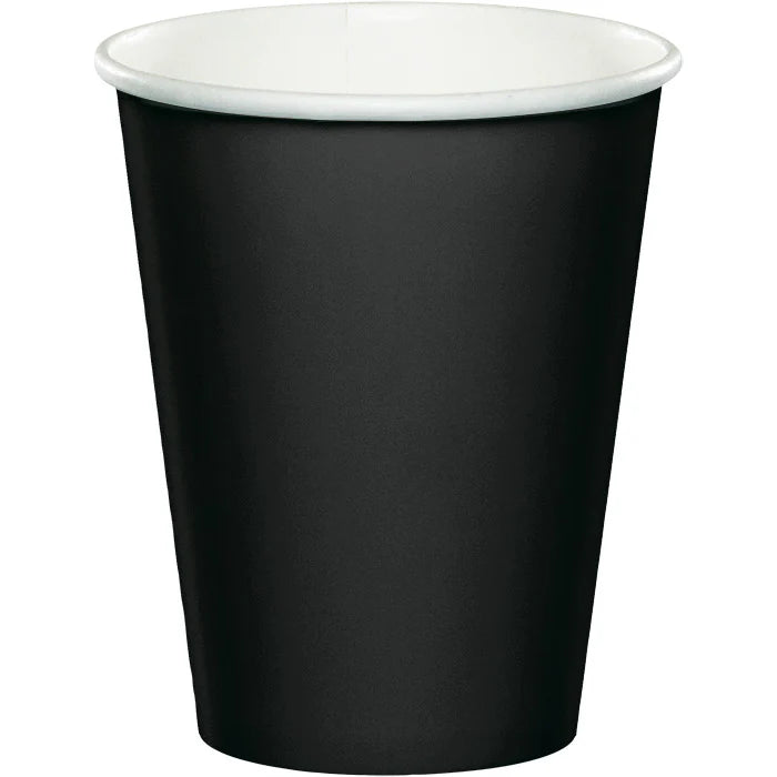 Black 9oz Paper Cups, 8ct