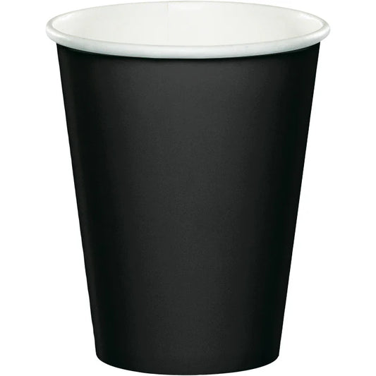 Black 9oz Paper Cups, 8ct