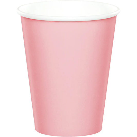 Blush Pink 9oz Paper Cups, 8ct